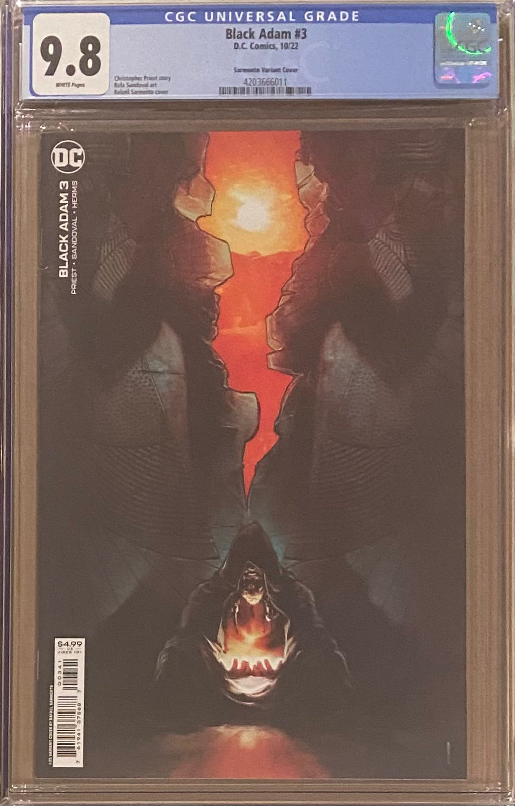 Black Adam #3 Sarmento 1:25 Retailer Incentive Variant CGC 9.8