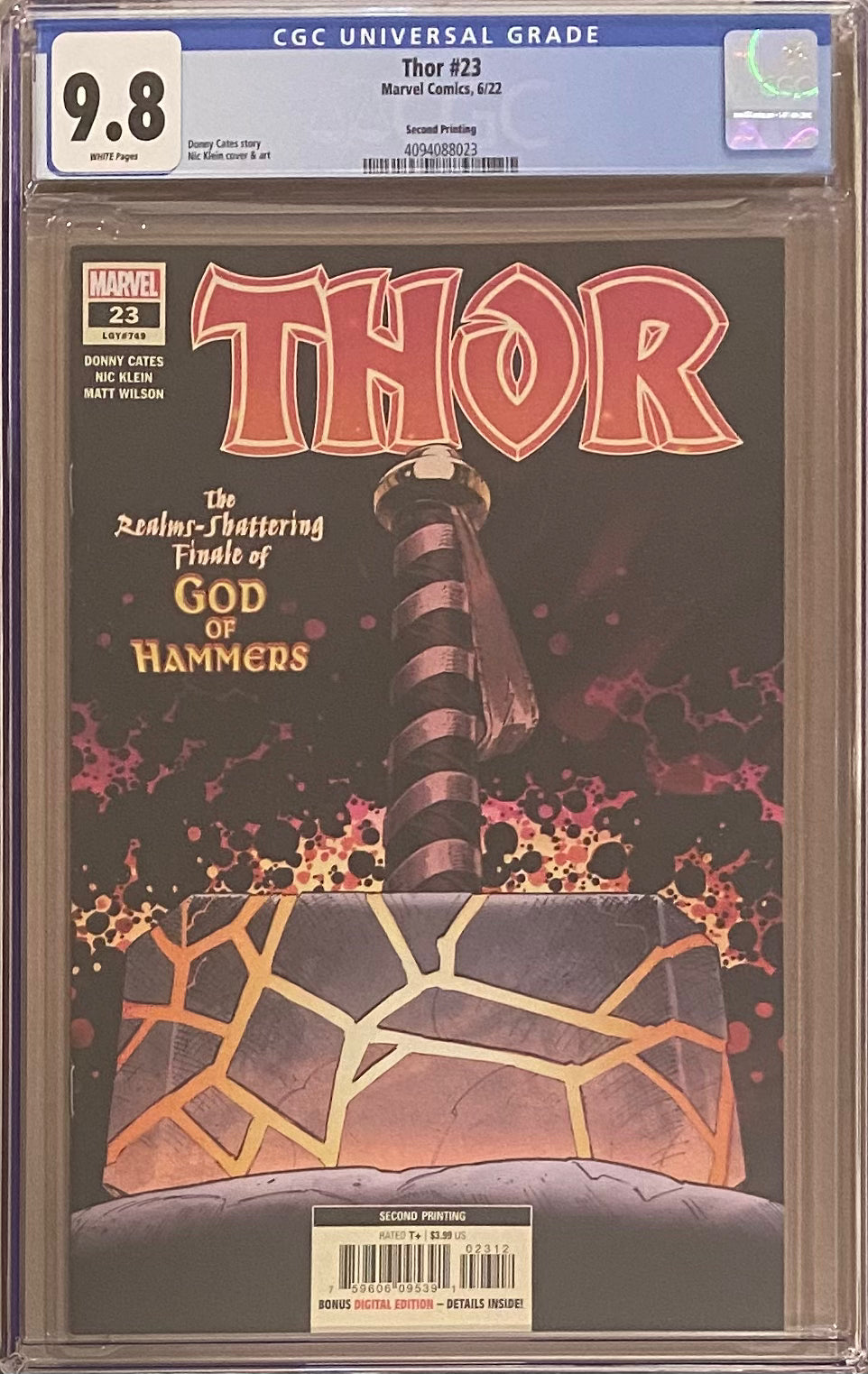 Thor #23 Second Printing CGC 9.8