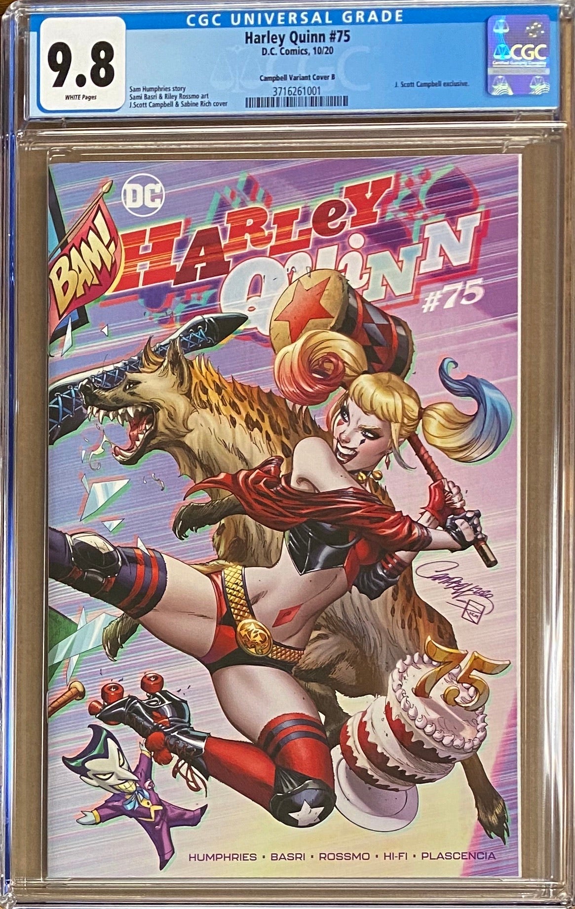 Harley Quinn #75 J. Scott Campbell Exclusive B - "Harley Quinn (connecting)" CGC 9.8