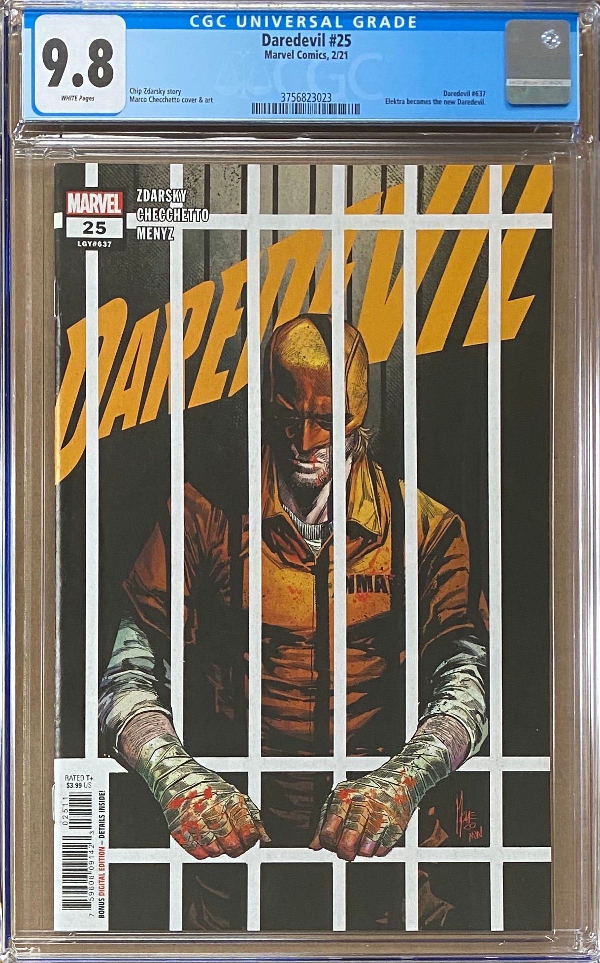 Daredevil #25 CGC 9.8 - First Elektra as Daredevil