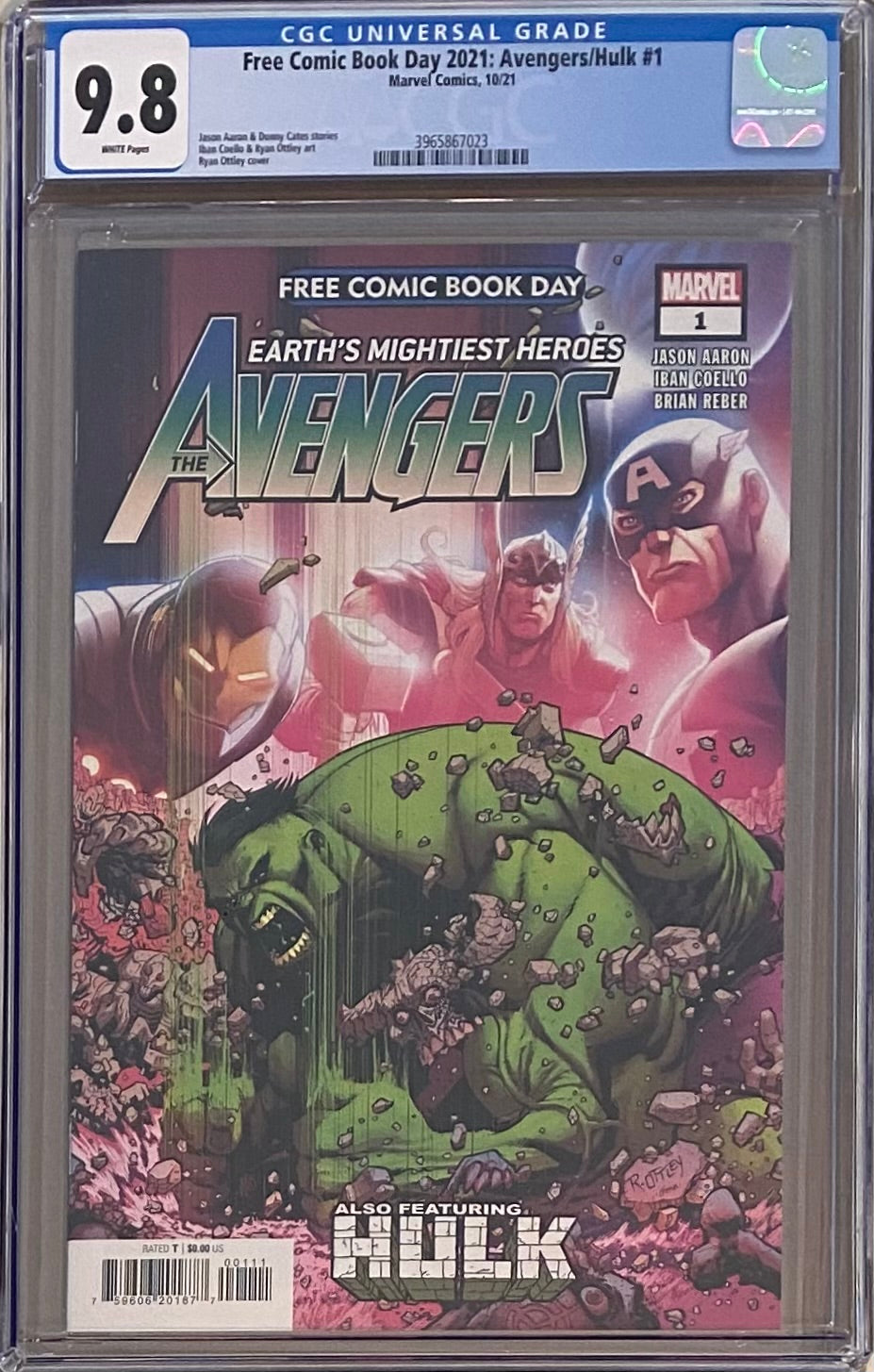 Free Comic Book Day 2021: Avengers/Hulk #1 CGC 9.8 - FCBD