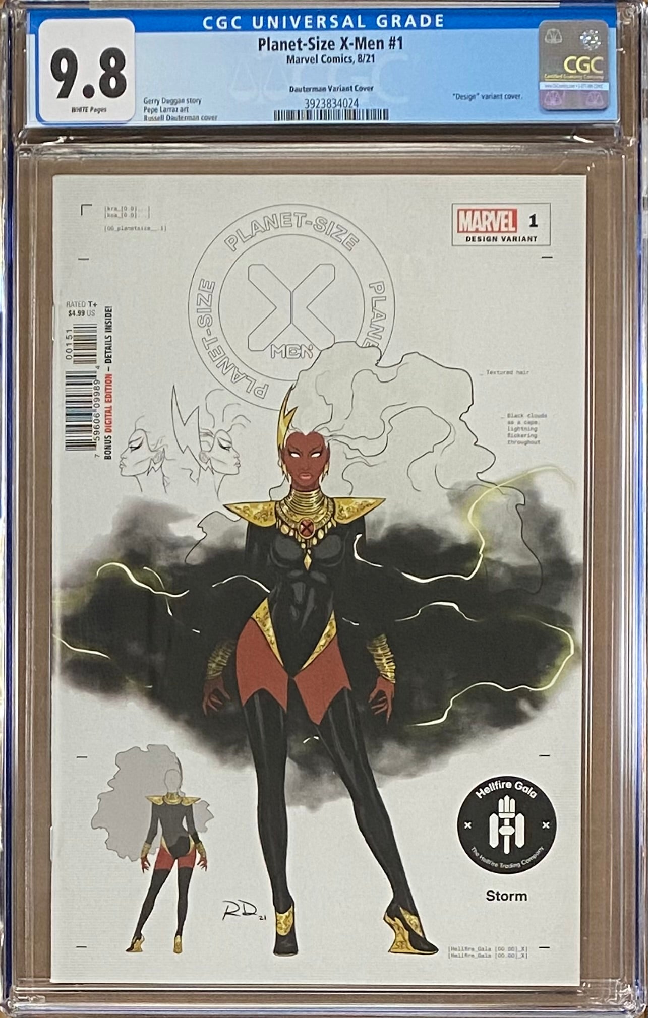 Planet-Size X-Men #1 Dauterman 1:50 "Design" Retailer Incentive Variant CGC 9.8