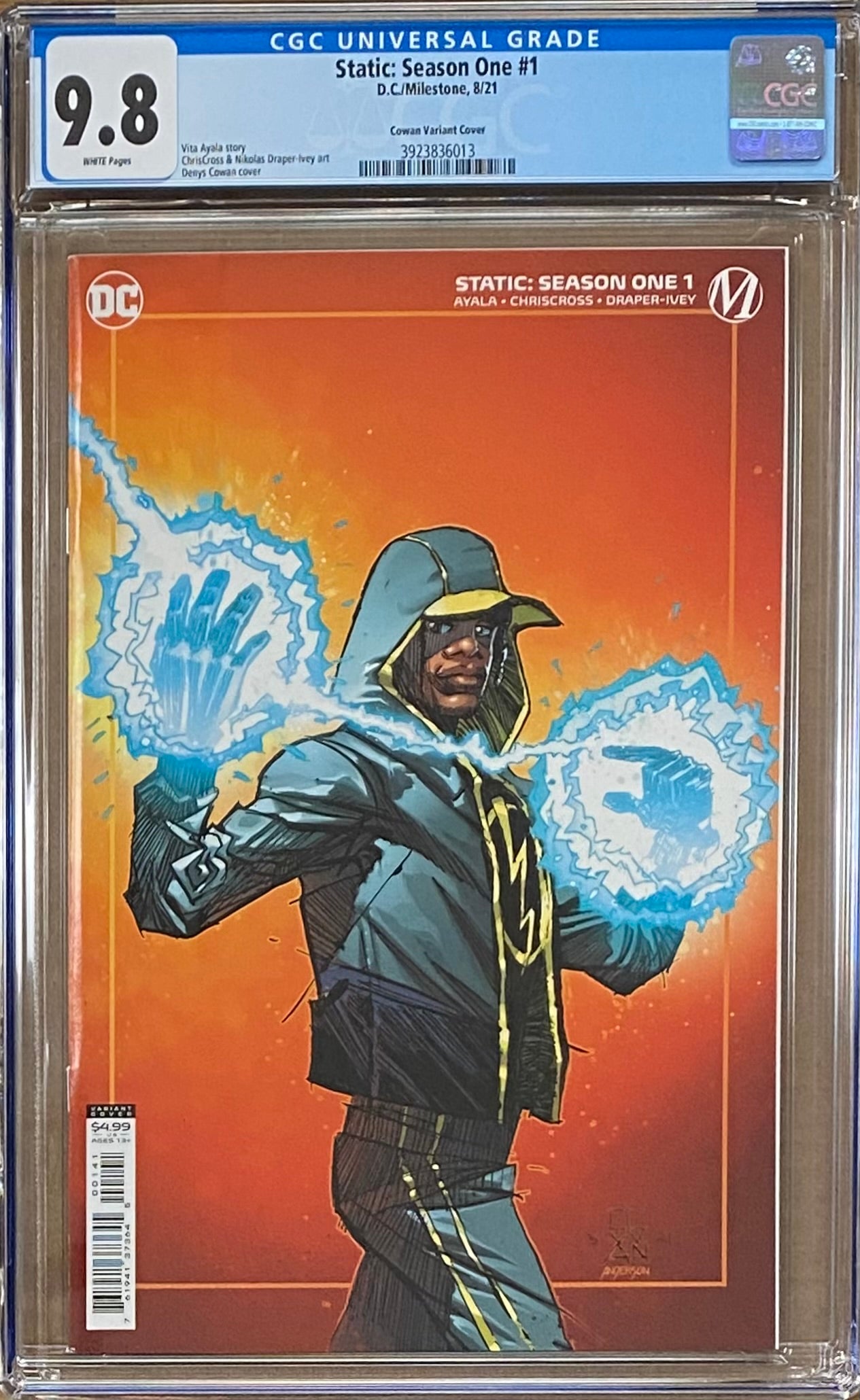 Static: Season One #1 Cowan 1:25 Retailer Incentive Variant CGC 9.8