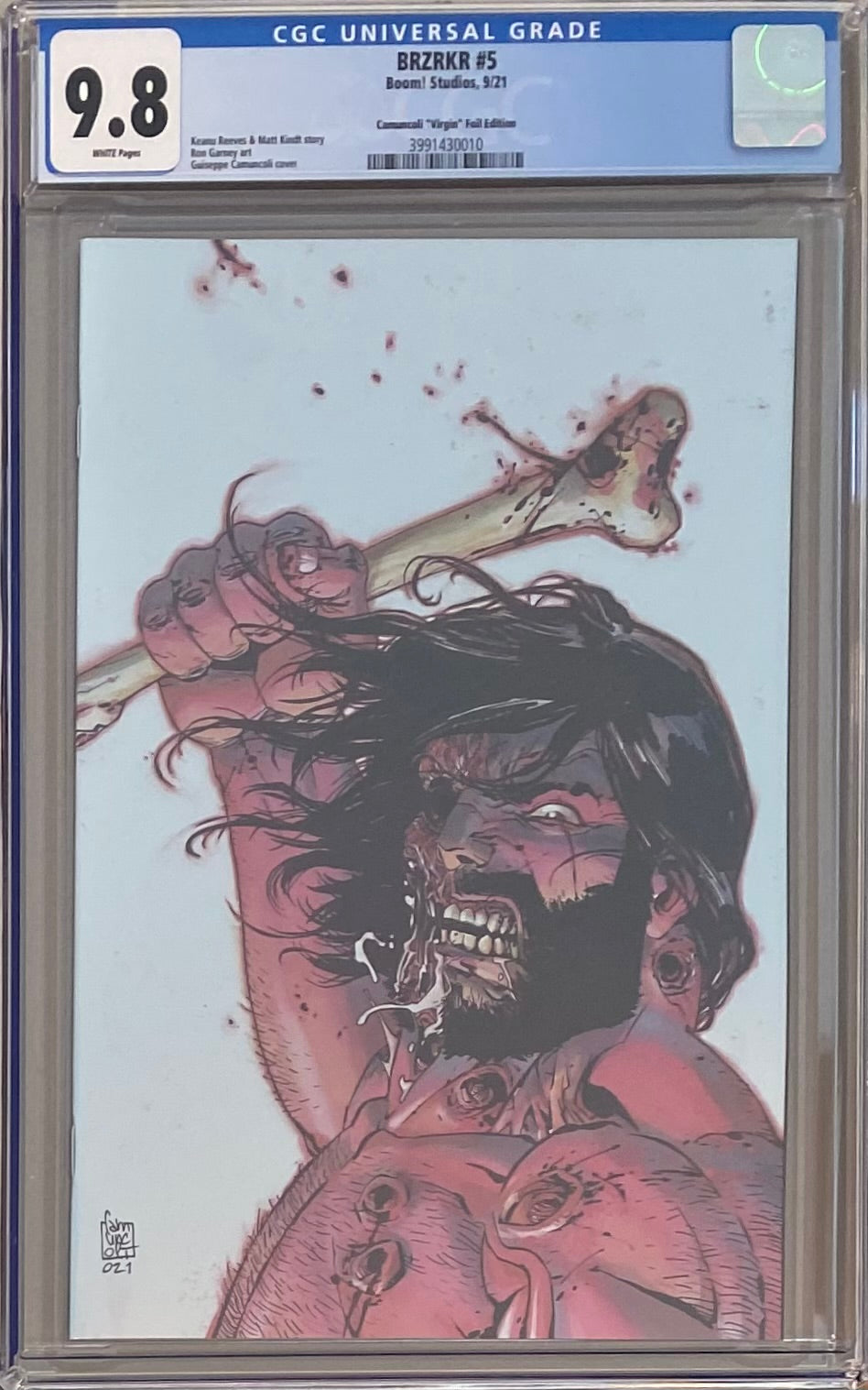 BRZRKR #5 Camuncoli 1:150 Virgin Foil Retailer Incentive Variant CGC 9.8 (Berzerker)