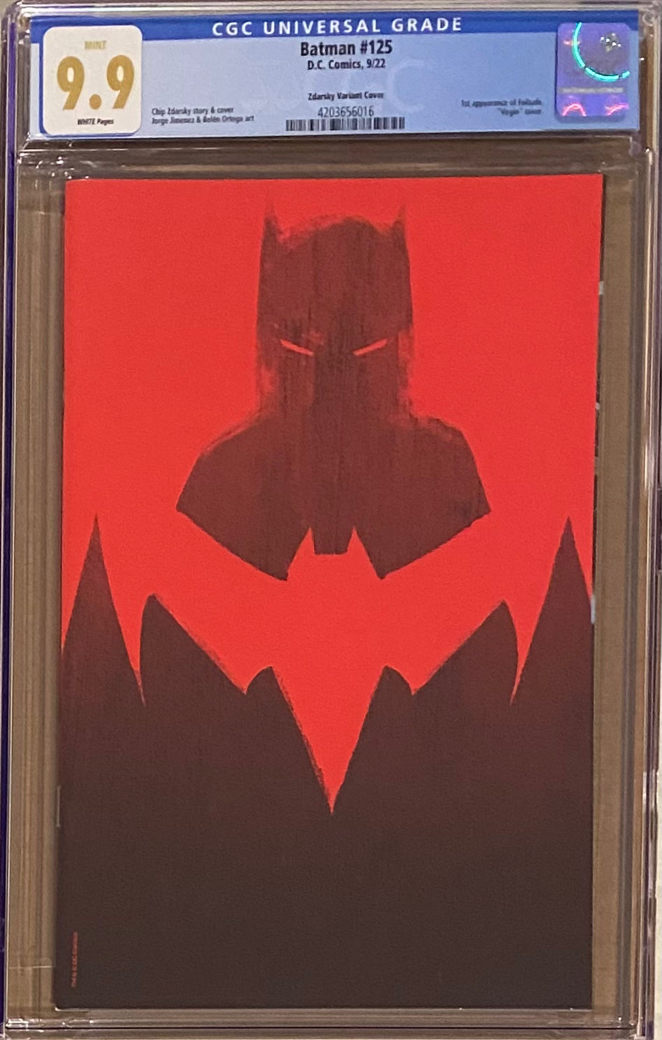 Batman #125 Zdarksy 1:250 Retailer Incentive Variant CGC 9.9 - First Appearance Failsafe
