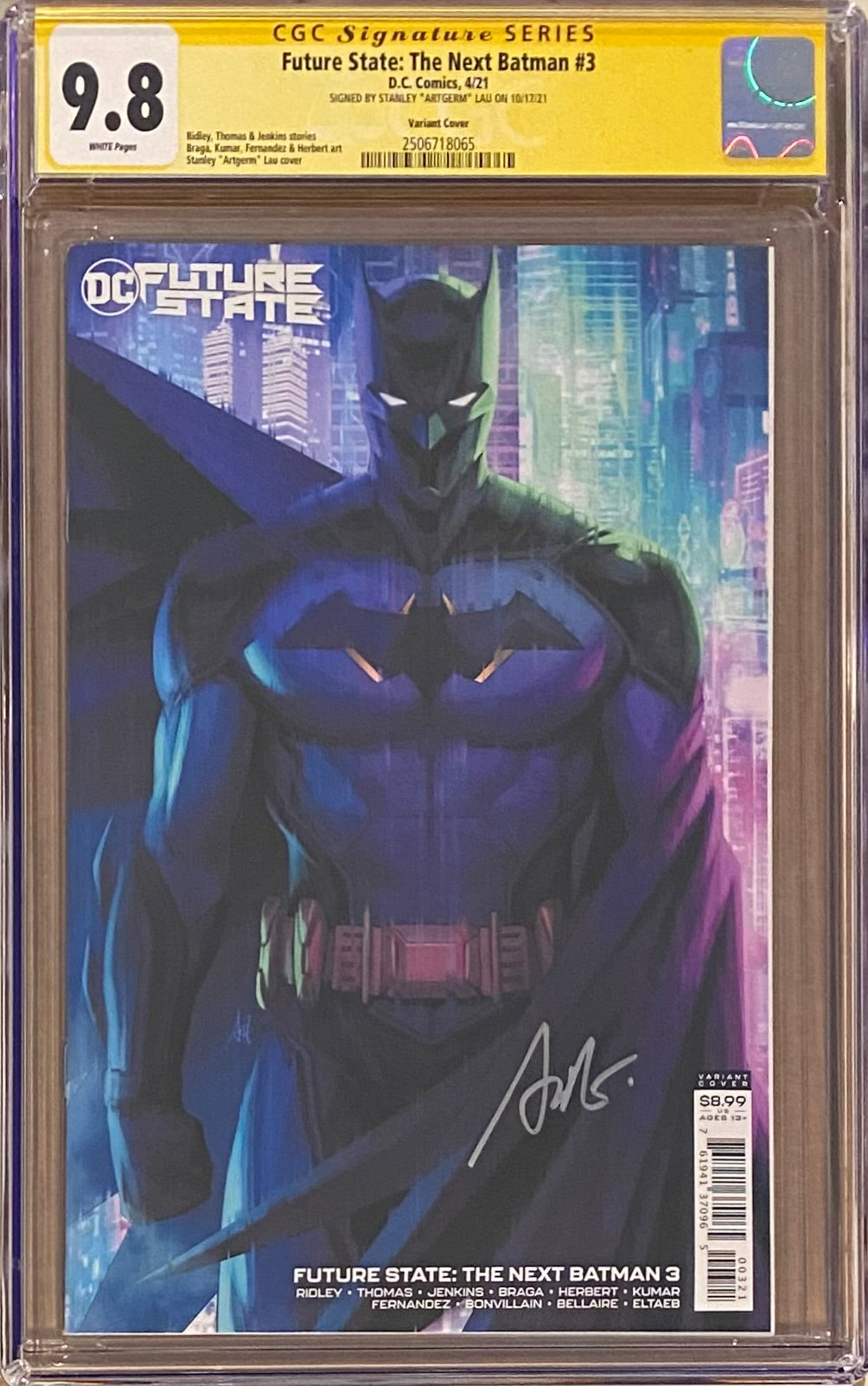 Future State: The Next Batman #3 Artgerm Variant CGC 9.8 SS