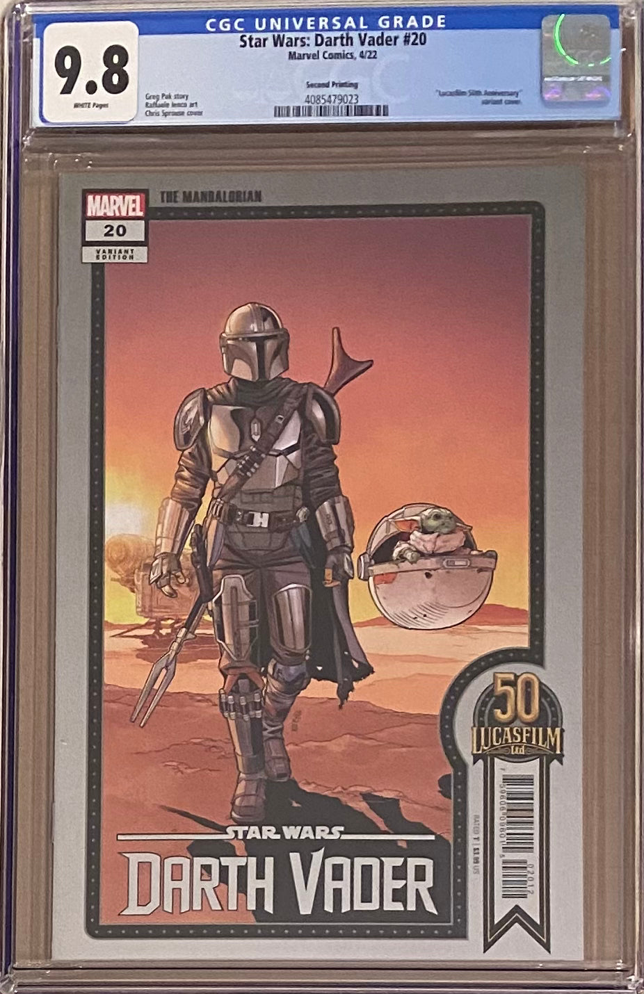 Star Wars: Darth Vader #20 Sprouse Second Printing Variant CGC 9.8