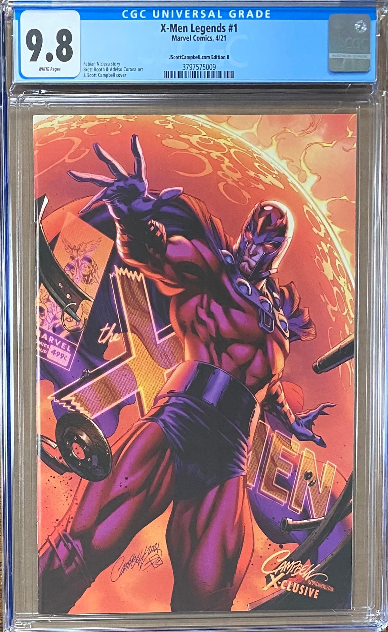 X-Men Legends #1 J. Scott Campbell Edition A-E Exclusive Set CGC 9.8