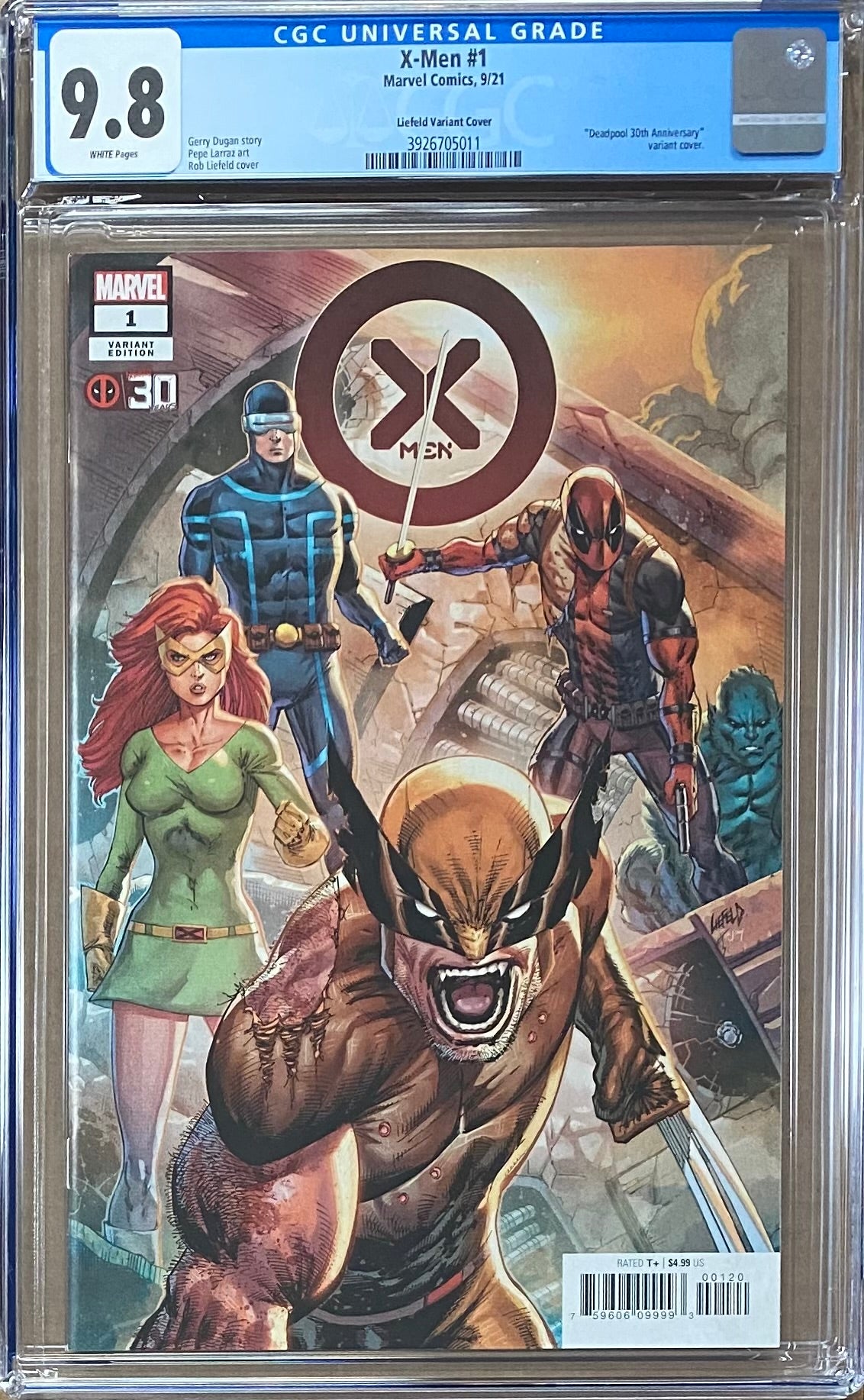 X-Men #1 Liefeld "Deadpool 30th Anniversary' Variant CGC 9.8