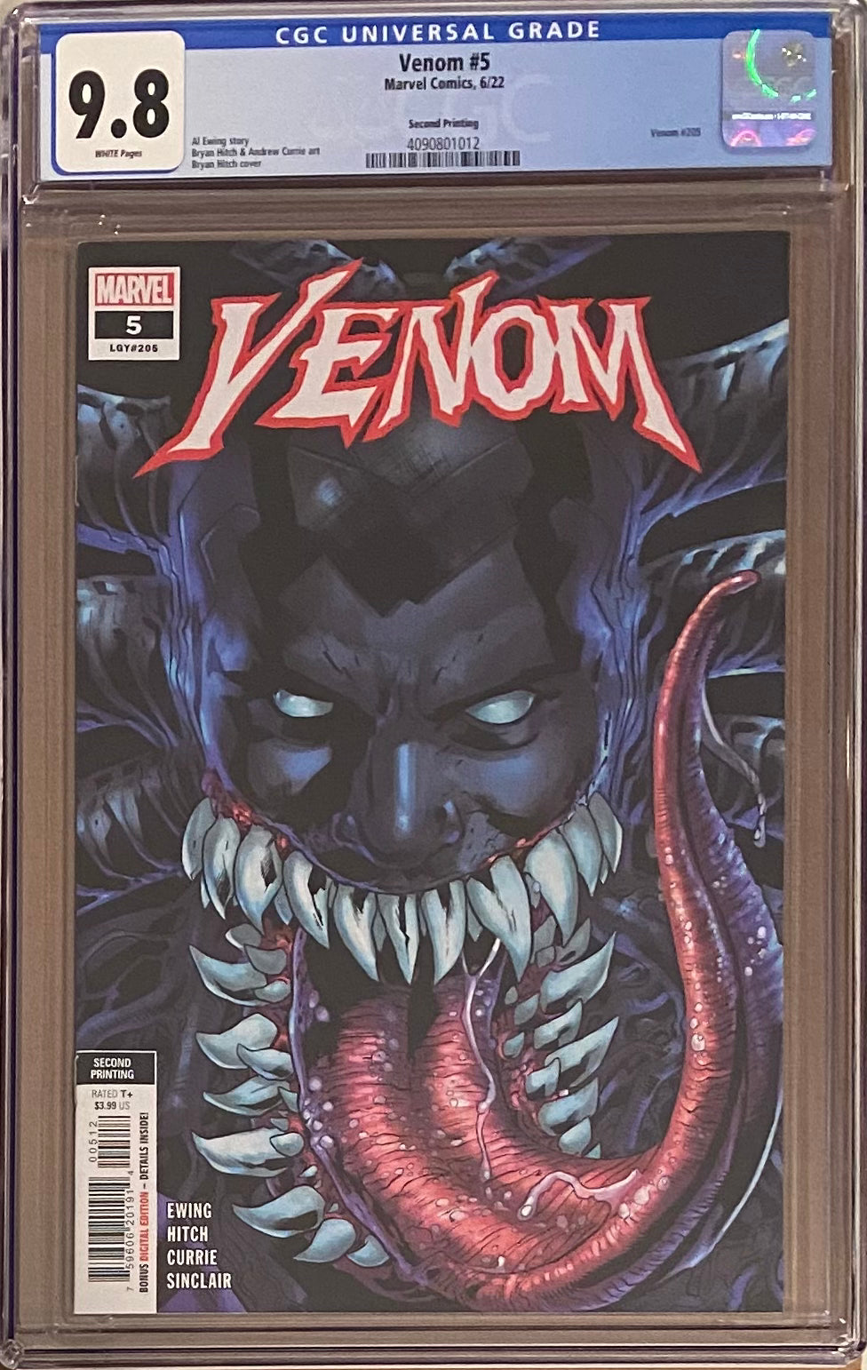 Venom #5 Second Printing CGC 9.8