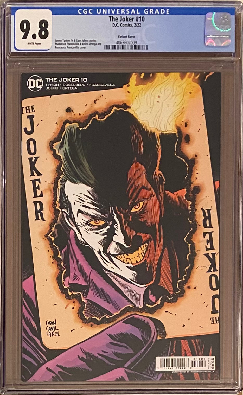 The Joker #10 Francavilla Variant CGC 9.8