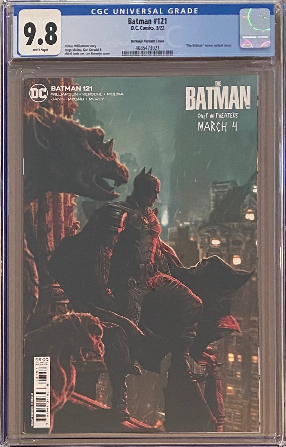 Batman #121 Bermejo "The Batman" Variant CGC 9.8