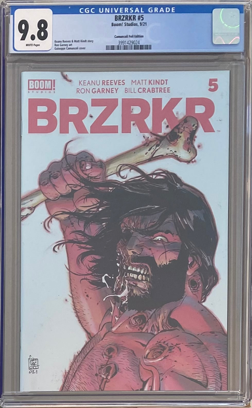 BRZRKR #5 Cover D Camuncoli Foil Variant CGC 9.8 (Berzerker)