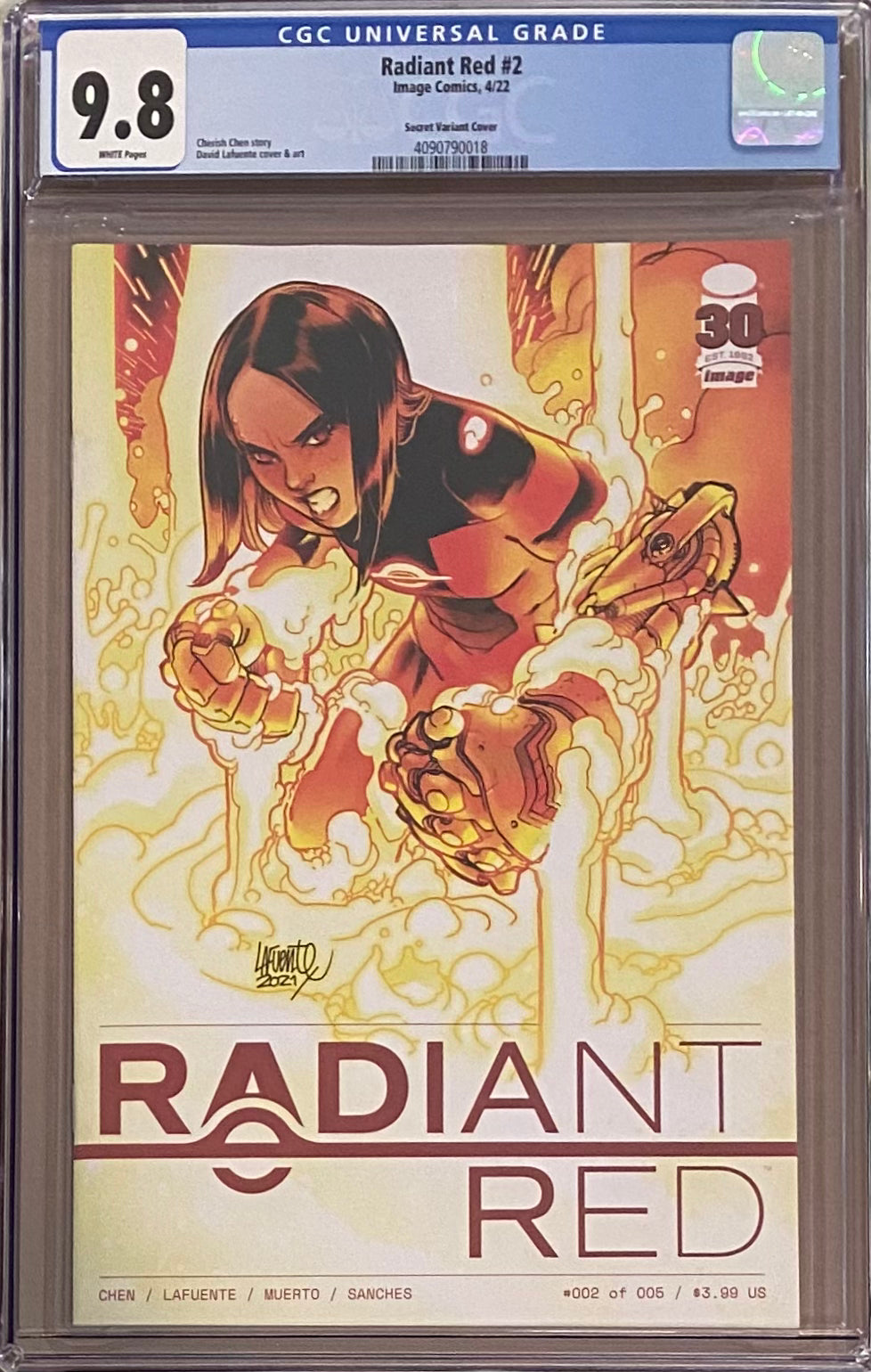 Radiant Red #2 Secret "Unmasked" Variant CGC 9.8