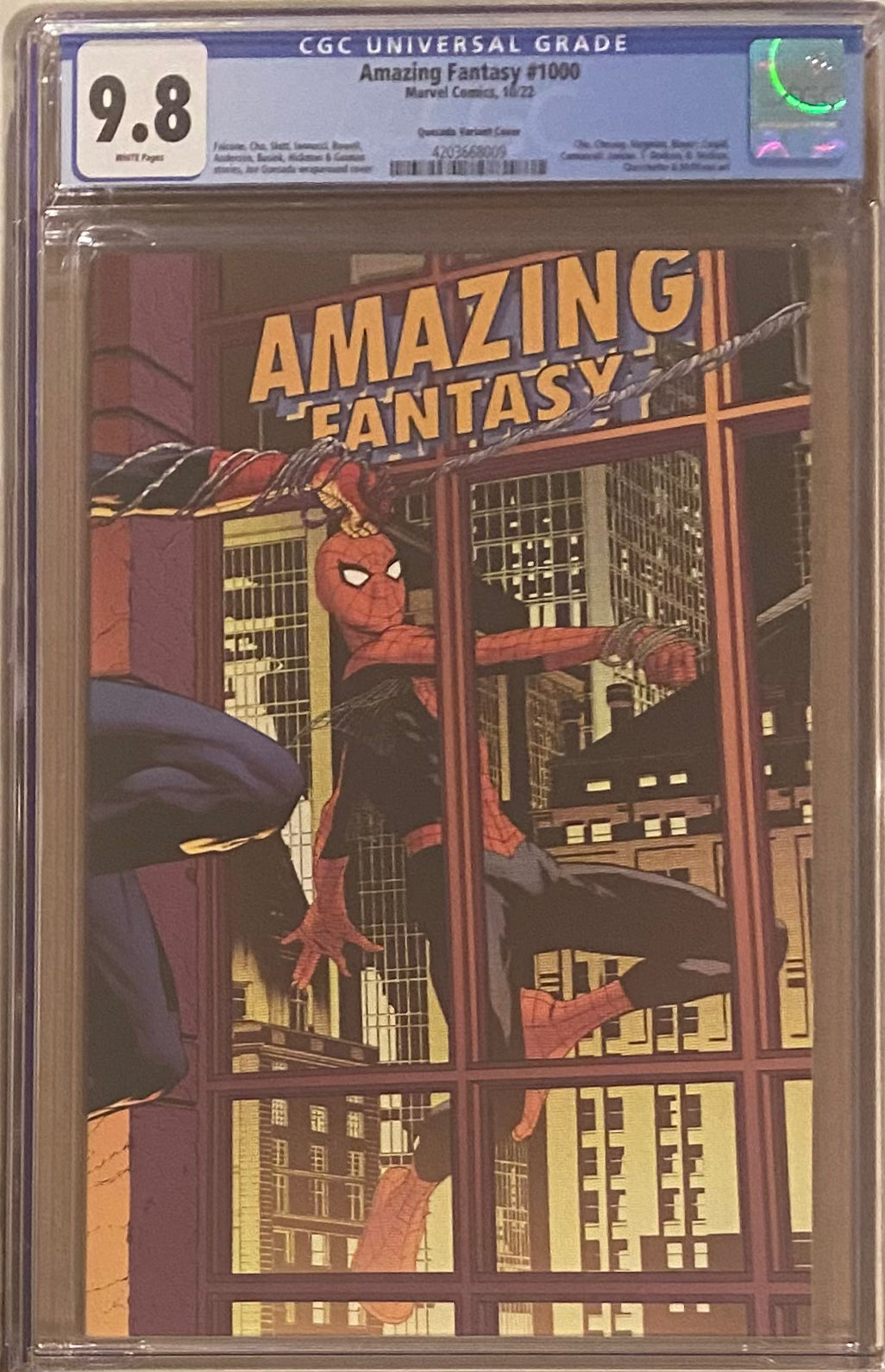 Amazing Fantasy #1000 Quesada 1:50 Retailer Incentive Variant CGC 9.8