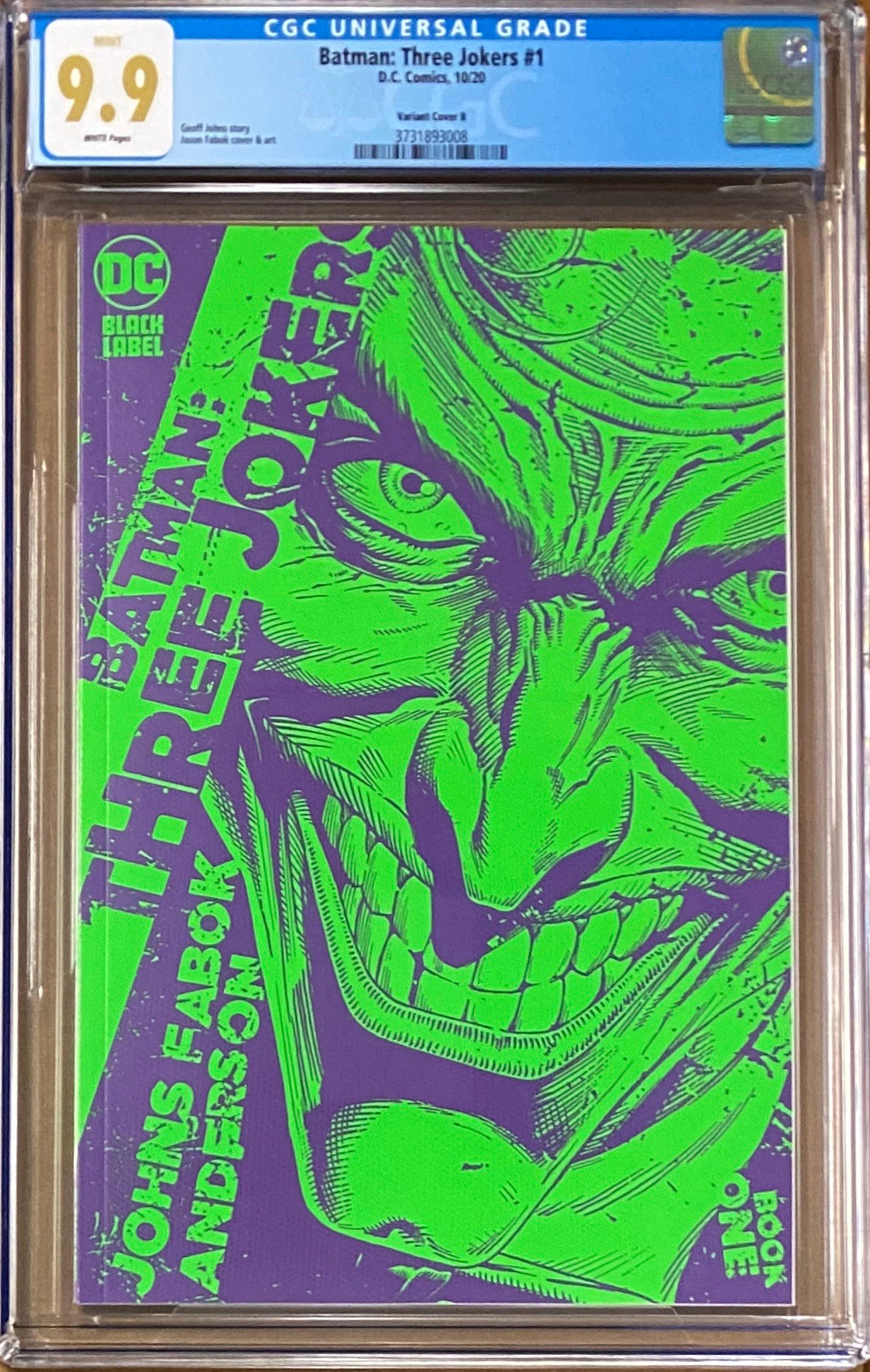 Batman: Three Jokers #1 1:25 Retailer Incentive Variant B DC Black Label CGC 9.9