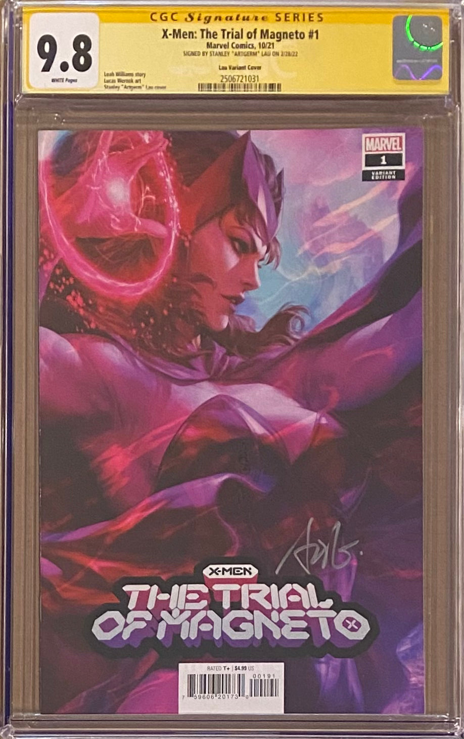 X-Men: Trial of Magneto #1 Artgerm Variant CGC 9.8 SS