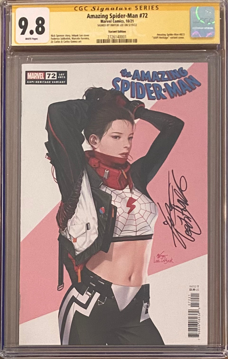 Amazing Spider-Man #72 InHyuk Lee Variant CGC 9.8 SS