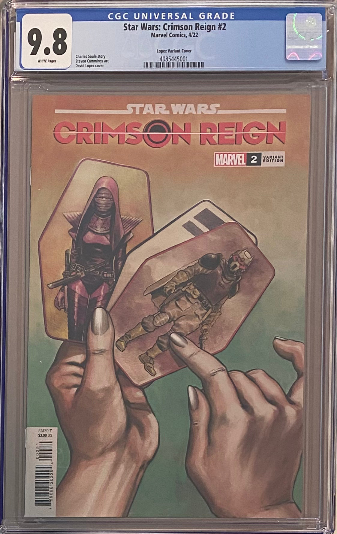 Star Wars: Crimson Reign #2 Lopez 1:25 Retailer Incentive Variant CGC 9.8