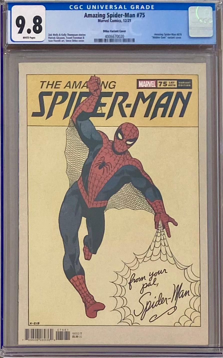 Amazing Spider-Man #75 Ditko 1:50 "Hidden Gem" Retailer Incentive Variant CGC 9.8