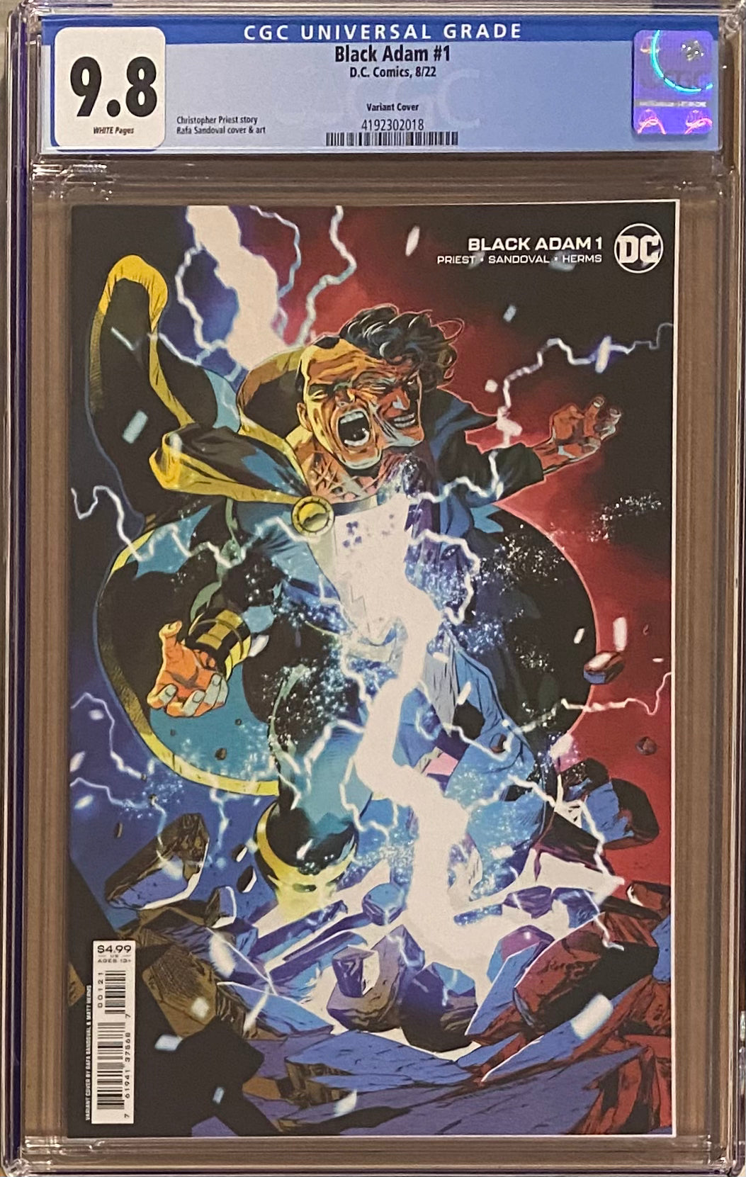 Black Adam #1 Sandoval Variant CGC 9.8