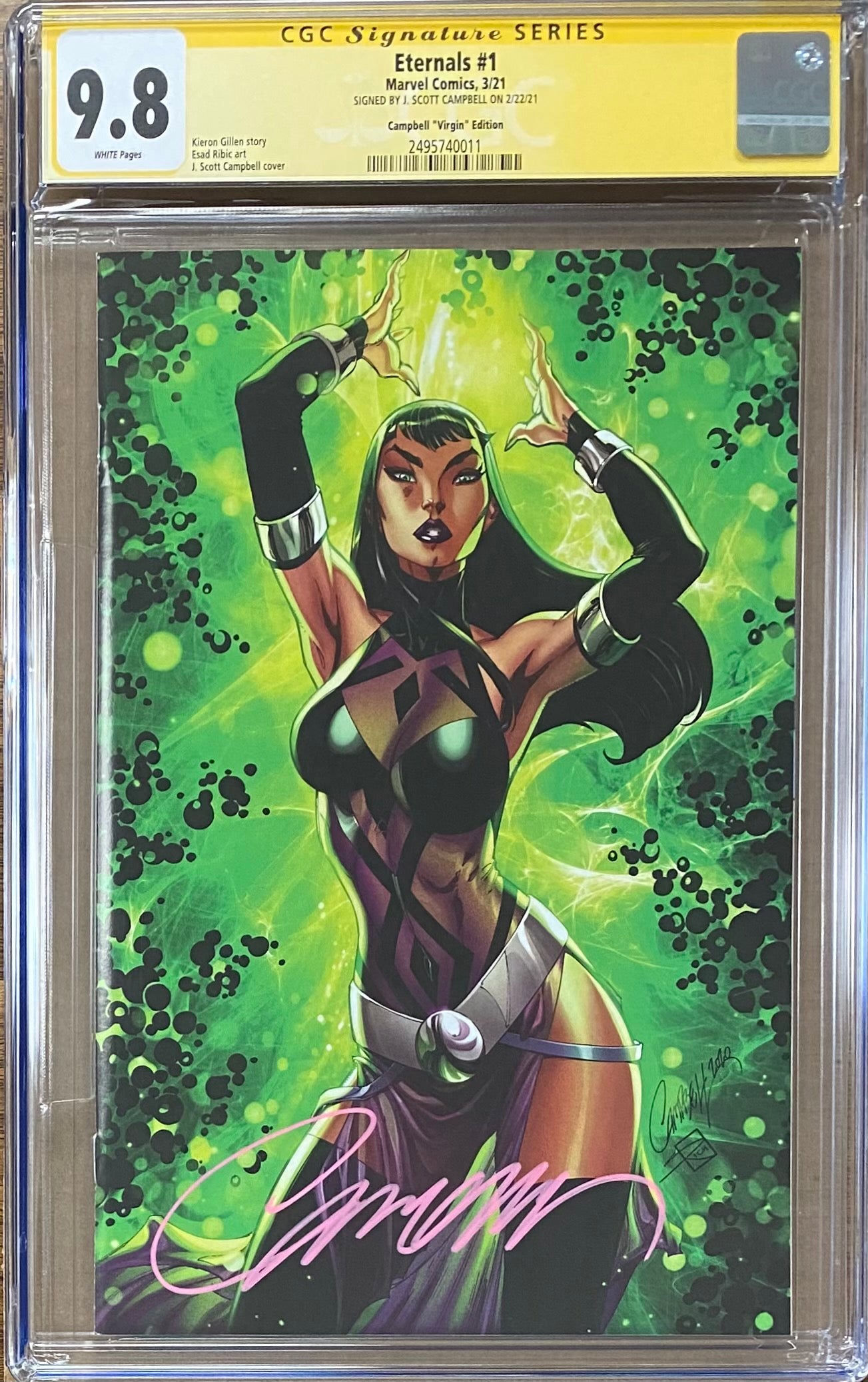 Eternals #1 J. Scott Campbell 1:500 Virgin Retailer Incentive Variant CGC 9.8 SS