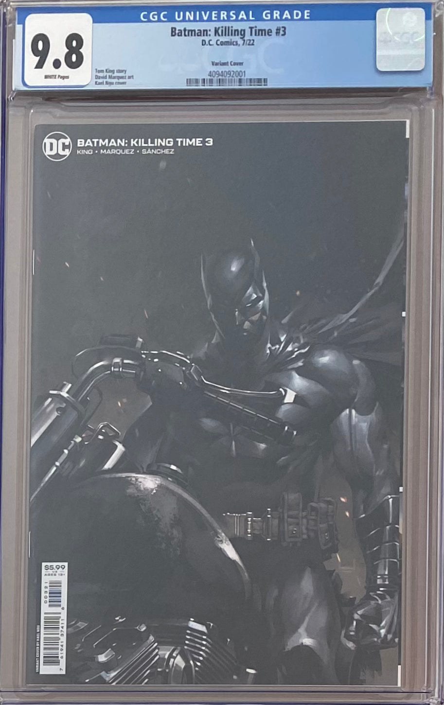 Batman: Killing Time #3 Variant CGC 9.8