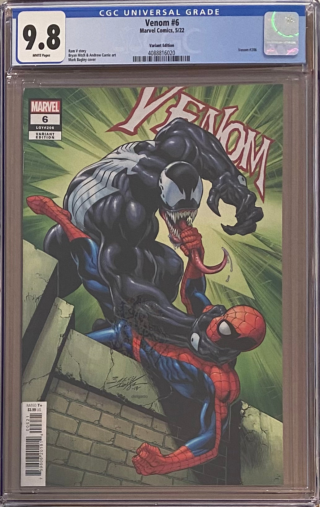 Venom #6 Bagley Variant CGC 9.8