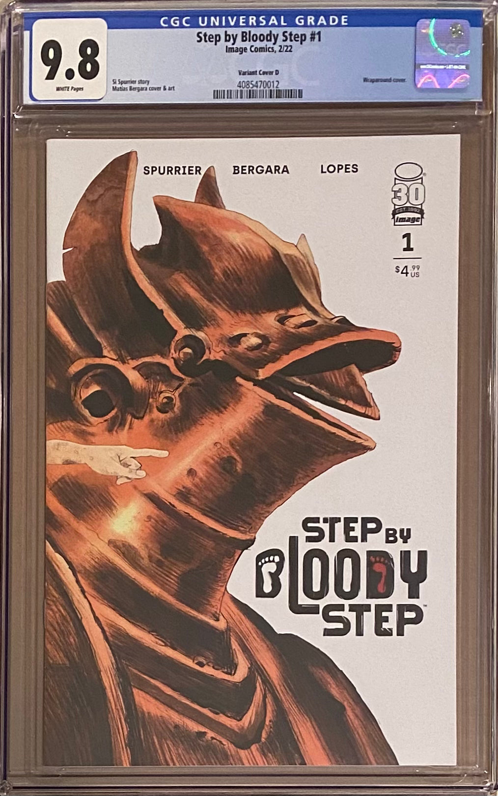Step by Bloody Step #1 Bergara Wraparound 1:10 Retailer Incentive Variant CGC 9.8
