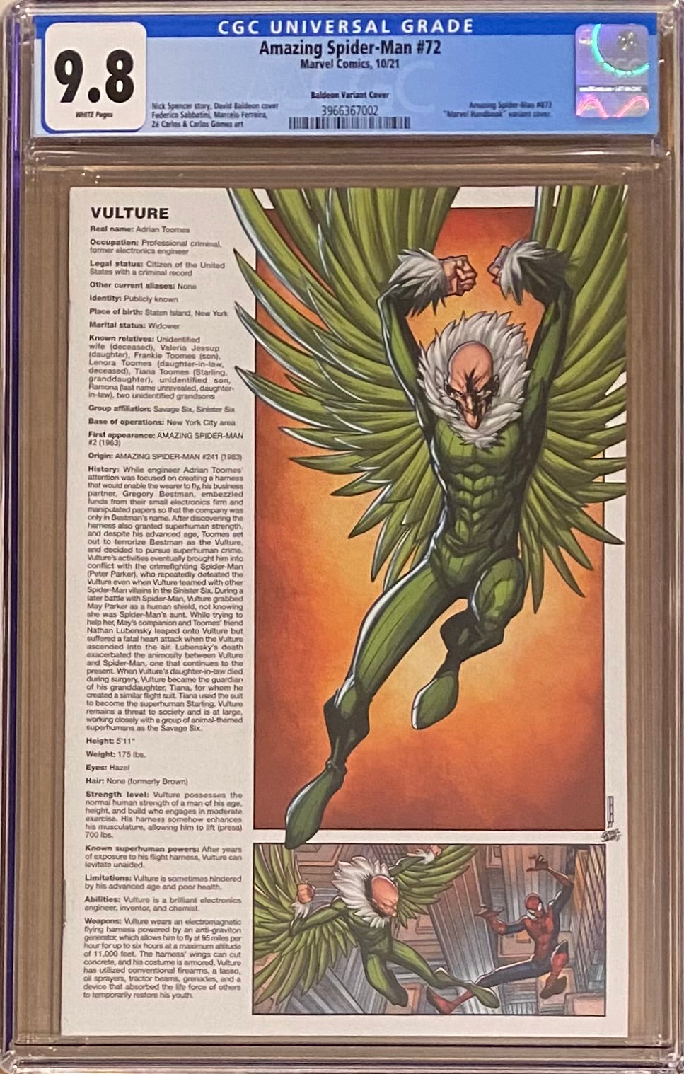 Amazing Spider-Man #72 Handbook Variant CGC 9.8