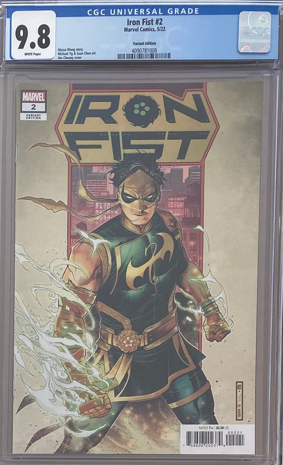 Iron Fist #2 Variant CGC 9.8