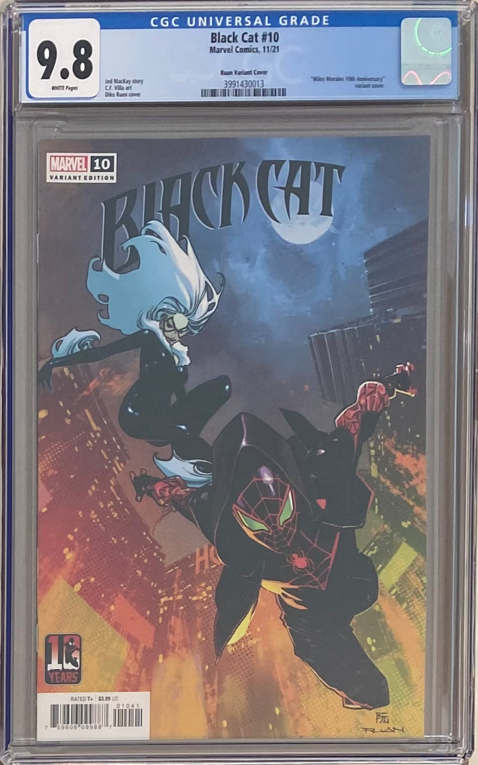 Black Cat #10 Miles Morales 10th Anniversary Variant CGC 9.8