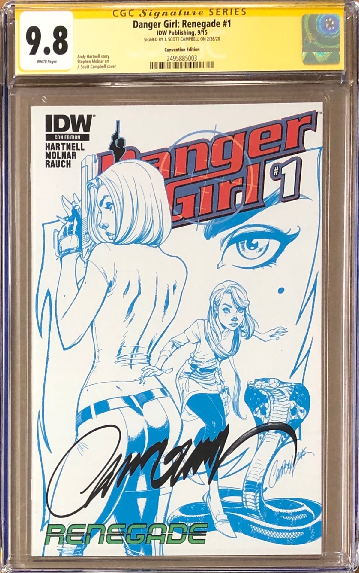 Danger Girl: Renegade #1 Convention Edition CGC 9.8 SS