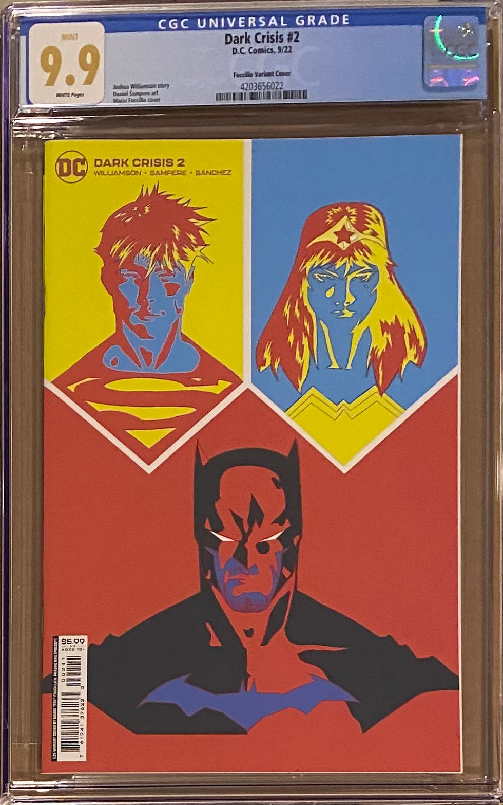 Dark Crisis #2 Foccillo 1:25 Retailer Incentive Variant CGC 9.9