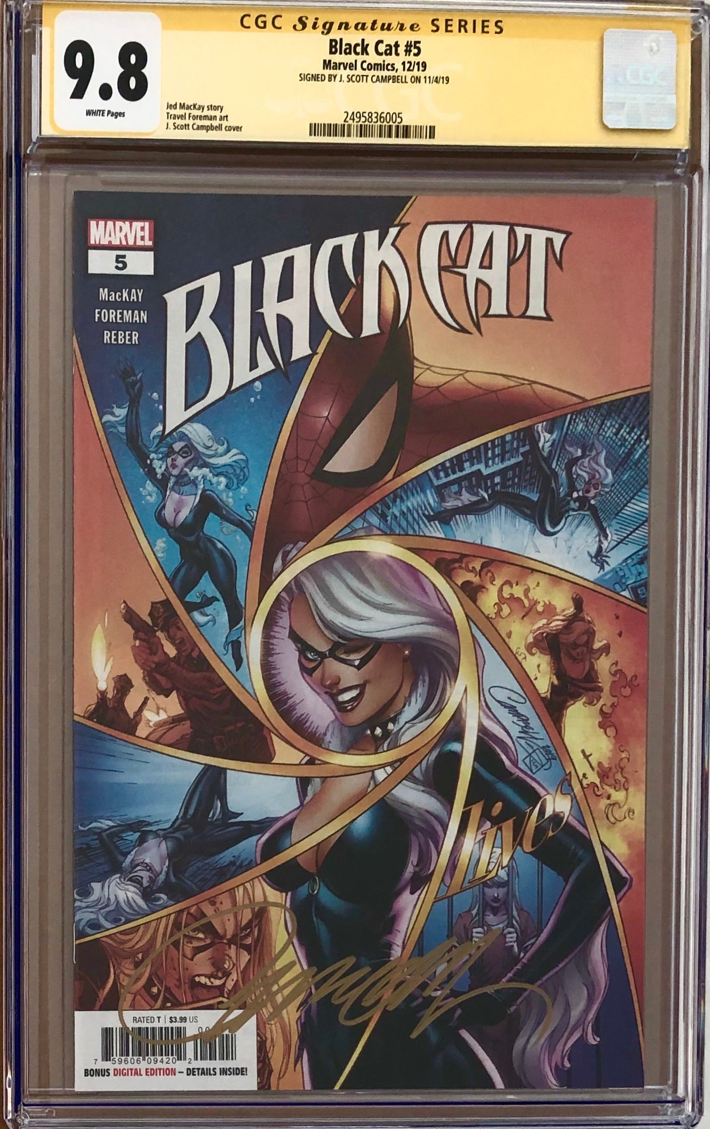 Black Cat #5 J. Scott Campbell CGC 9.8 SS