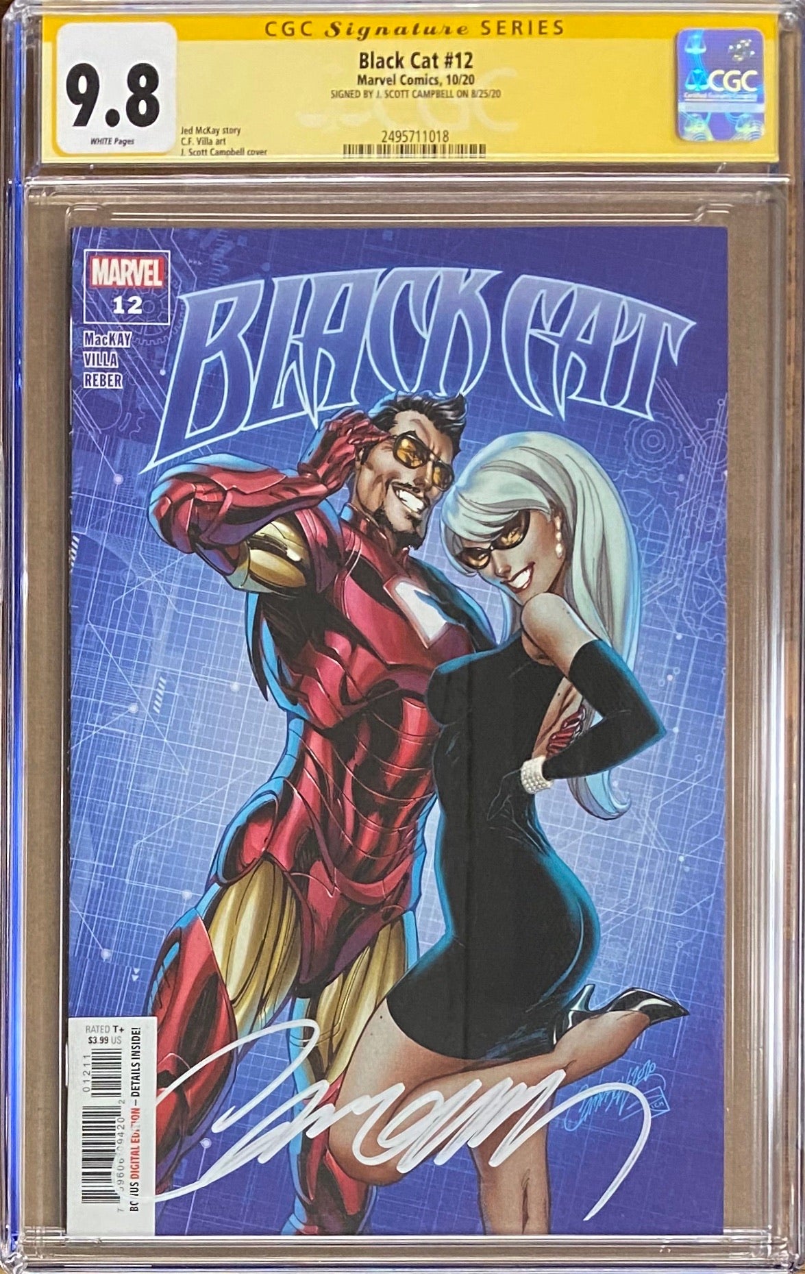 Black Cat #12 J. Scott Campbell CGC 9.8 SS