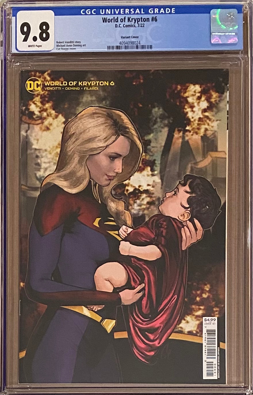 World of Krypton #6 Staggs Variant CGC 9.8