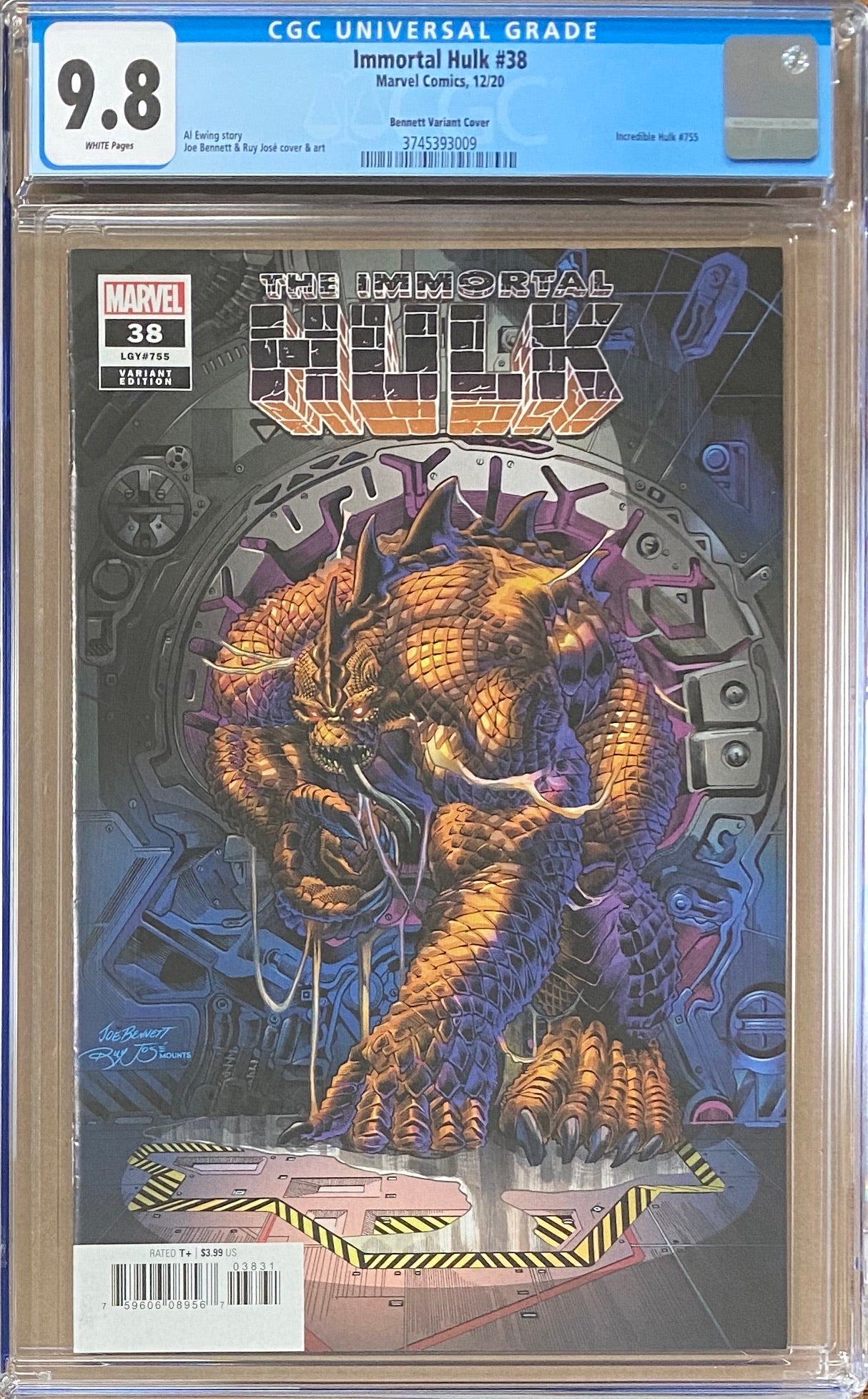 Immortal Hulk #38 Bennett "Spoiler" Variant CGC 9.8