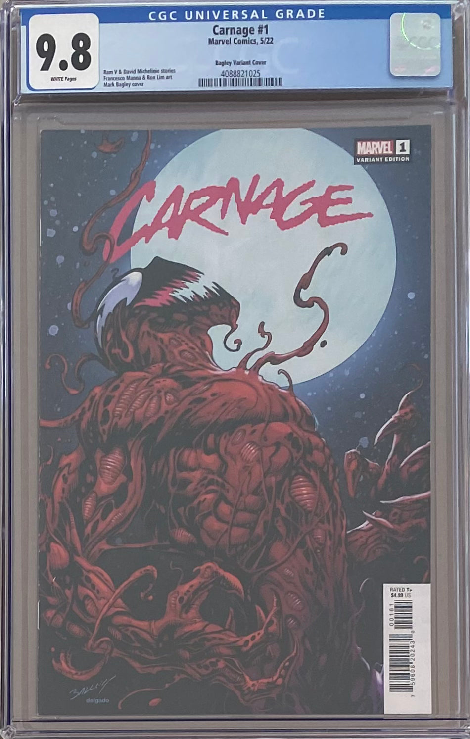 Carnage #1 Bagley Variant CGC 9.8