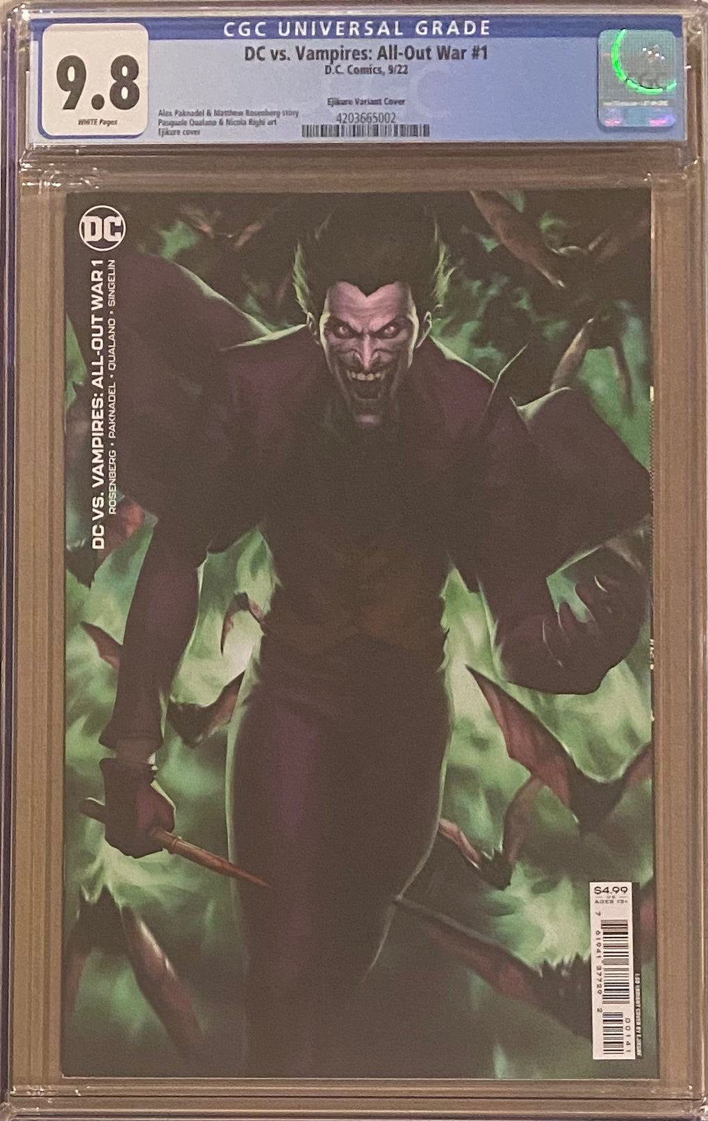 DC vs. Vampires: All-Out War #1 Ejikure 1:50 Retailer Incentive Variant CGC 9.8