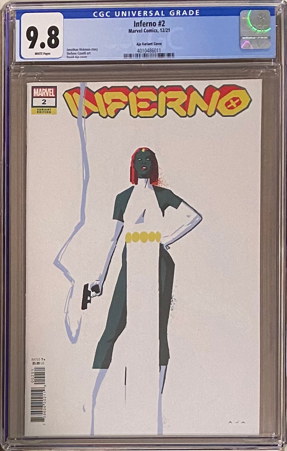 Inferno #2 Aja 1:50 Retailer Incentive Variant CGC 9.8