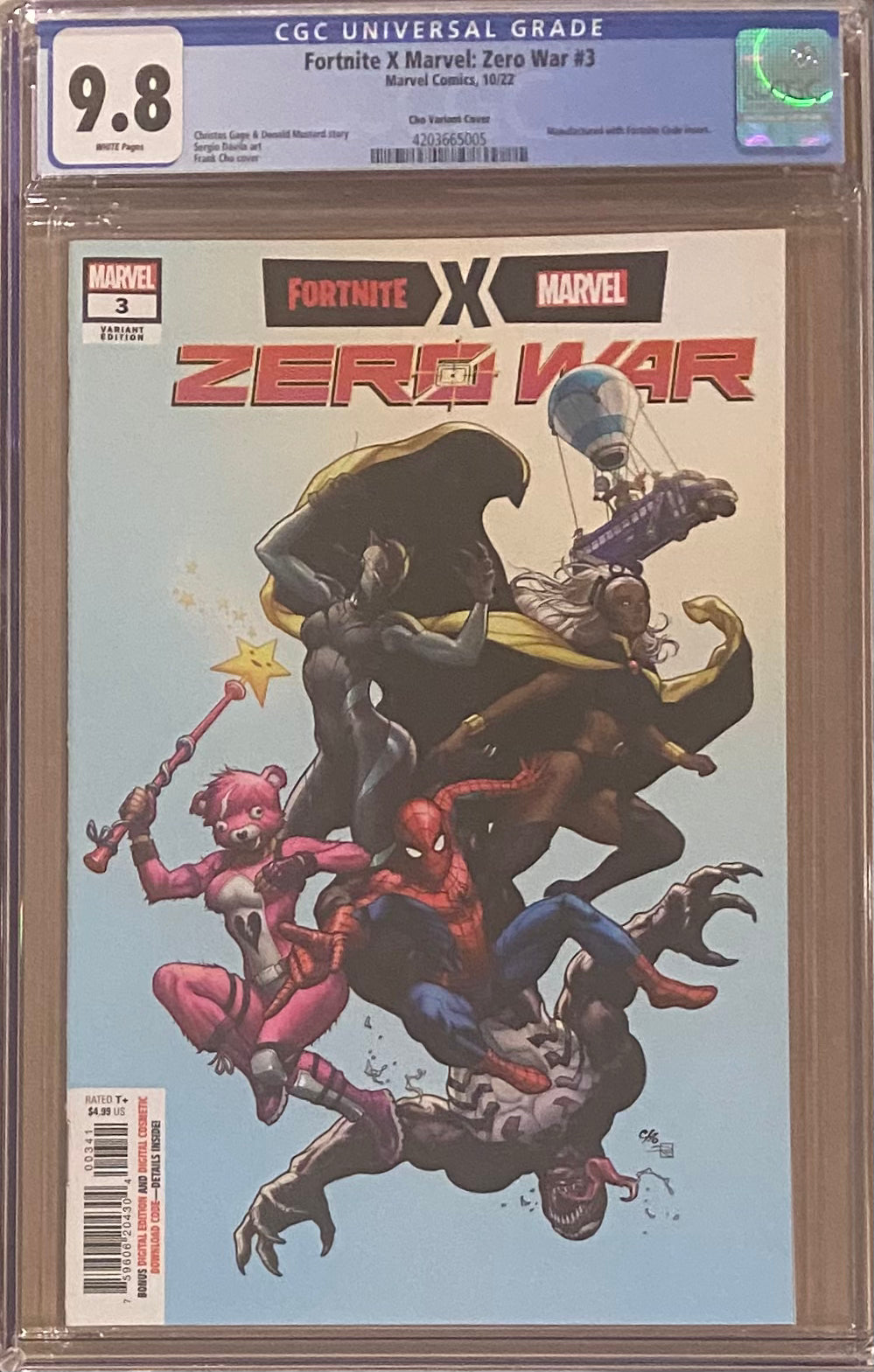 Fortnite/Marvel: Zero War #3 Cho 1:25 Retailer Incentive Variant CGC 9.8