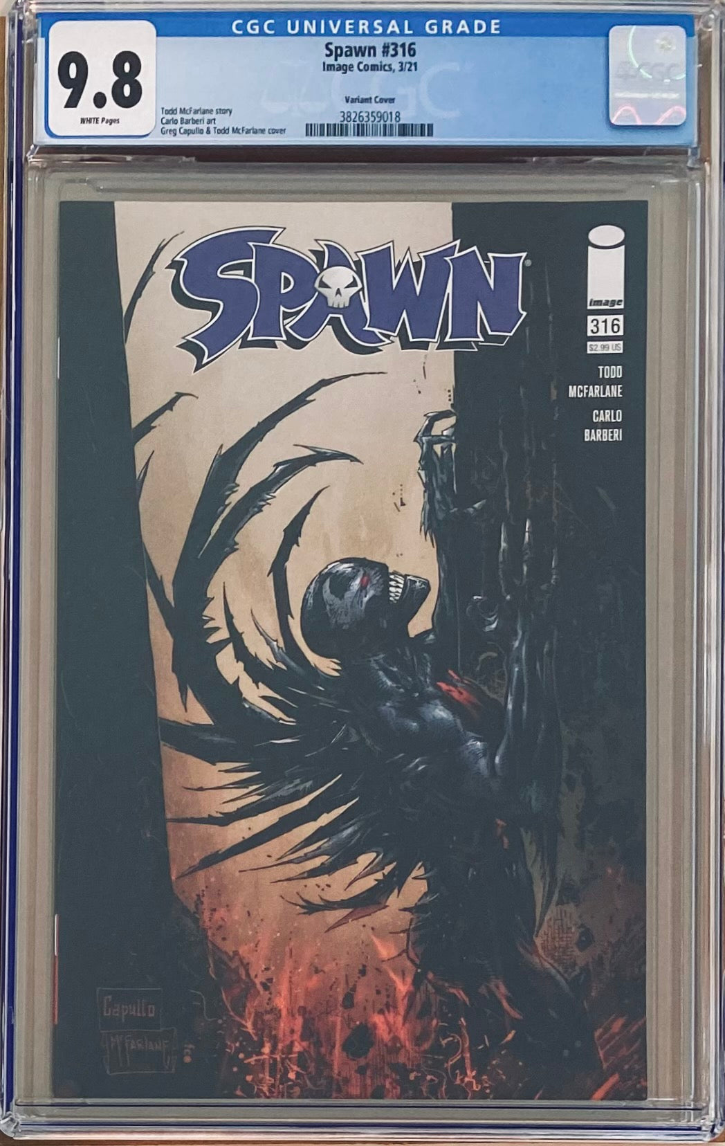 Spawn #316 Capullo Variant CGC 9.8