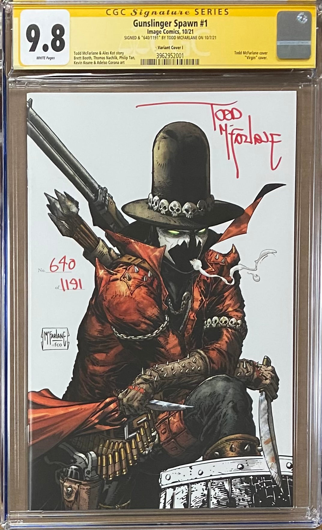 Gunslinger Spawn #1 McFarlane 1:250 Retailer Incentive Variant CGC 9.8 SS