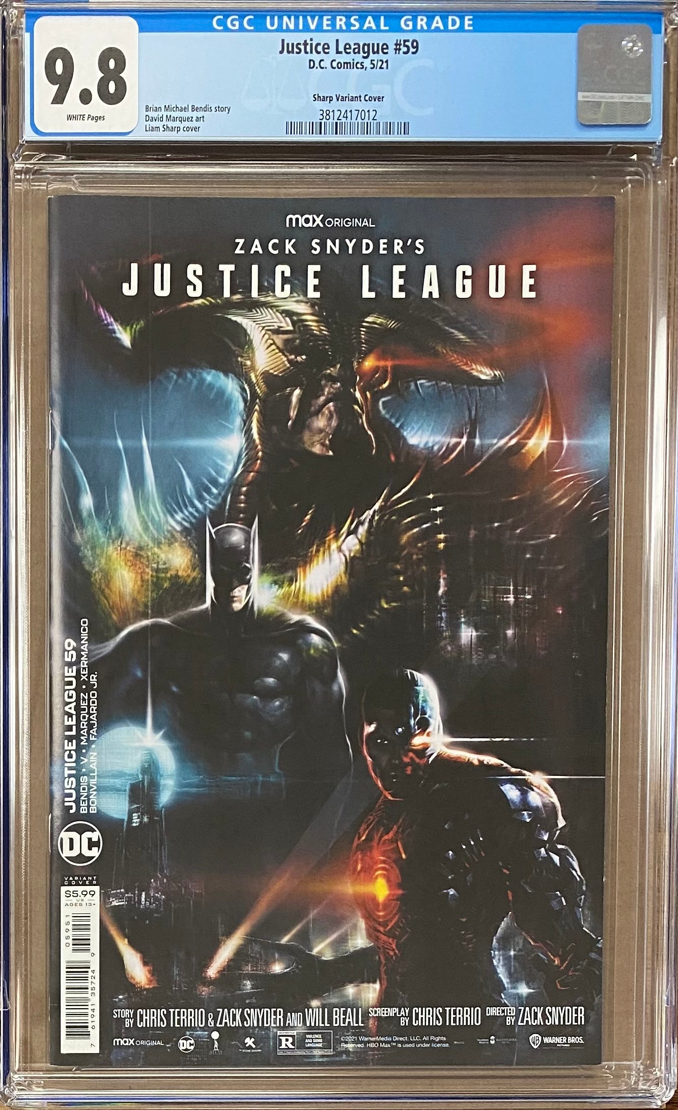 Justice League #59 Sharp "Snyder Cut" Variant CGC 9.8
