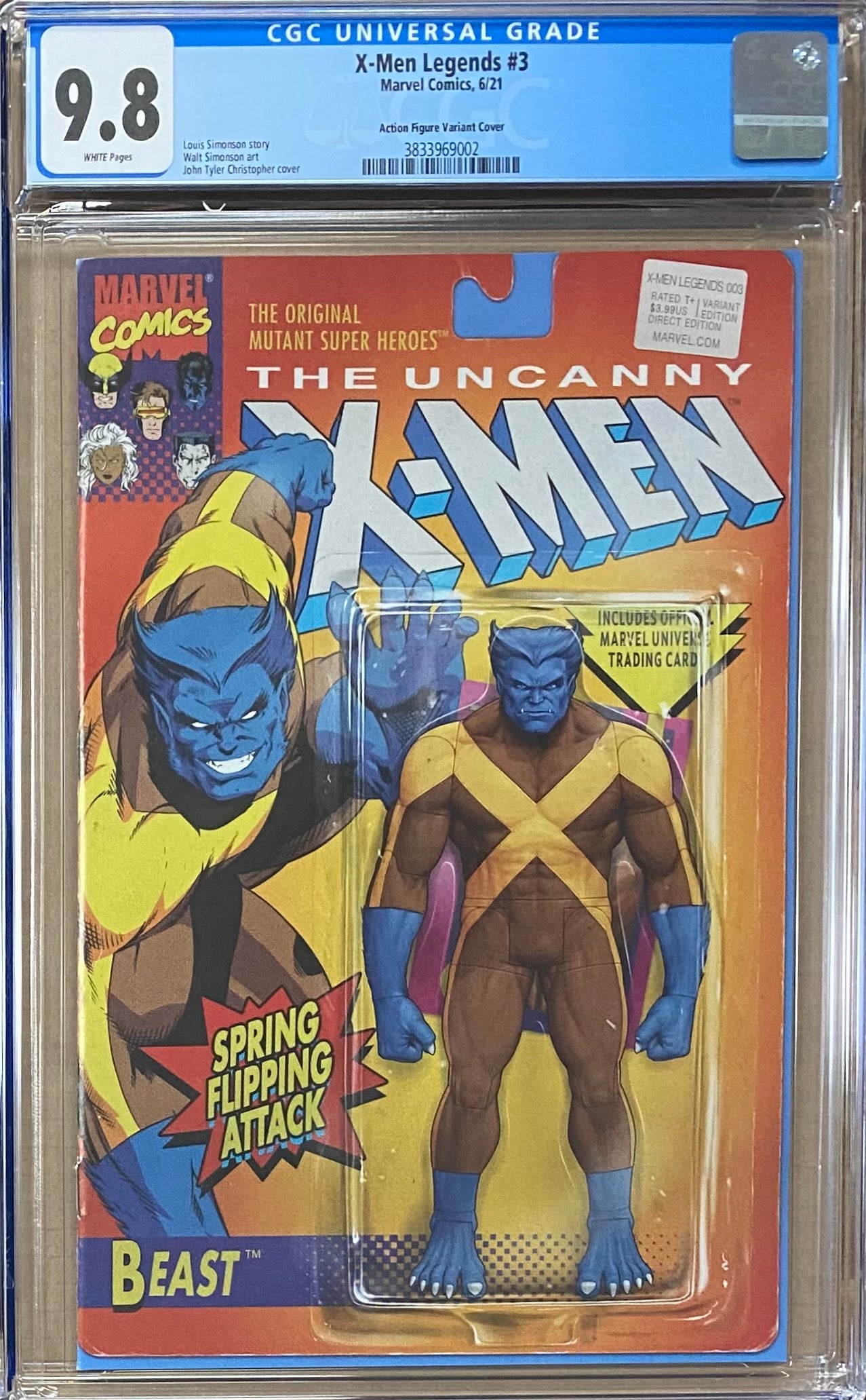 X-Men Legends #3 John Tyler Christopher Action Figure Variant CGC 9.8