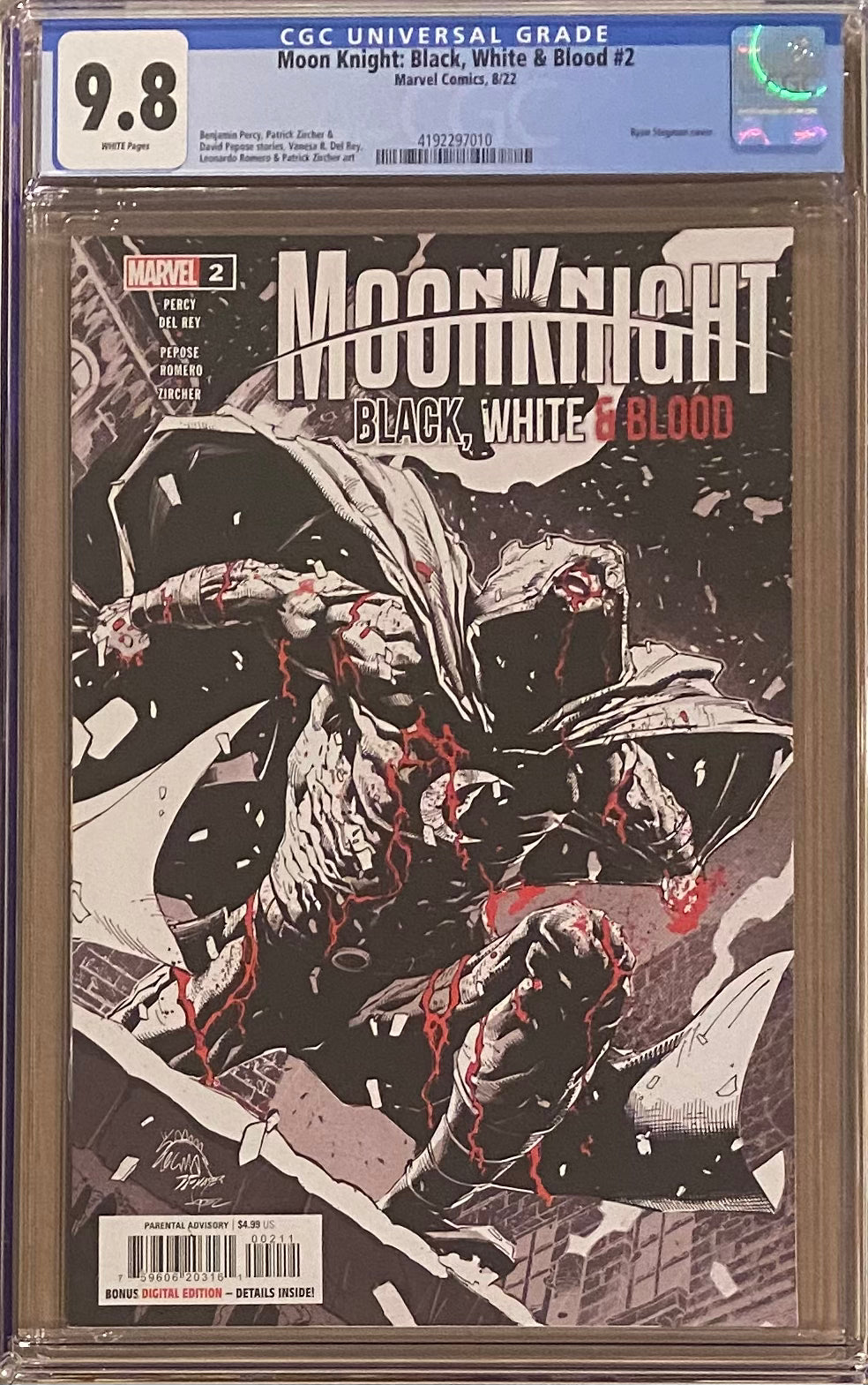 Moon Knight: Black, White, and Blood #2 CGC 9.8