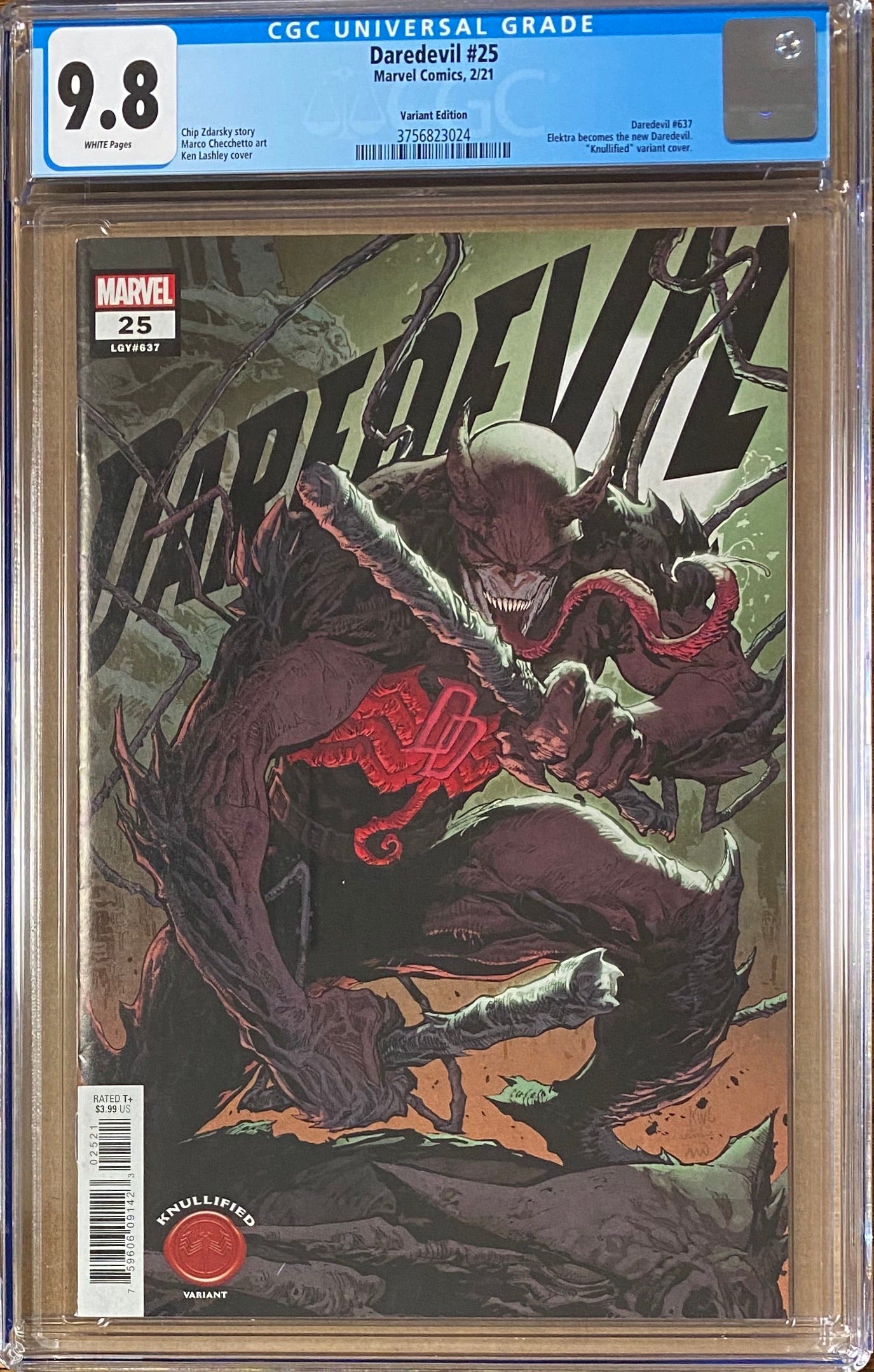 Daredevil #25 "Knullified" Variant CGC 9.8 - First Elektra as Daredevil`