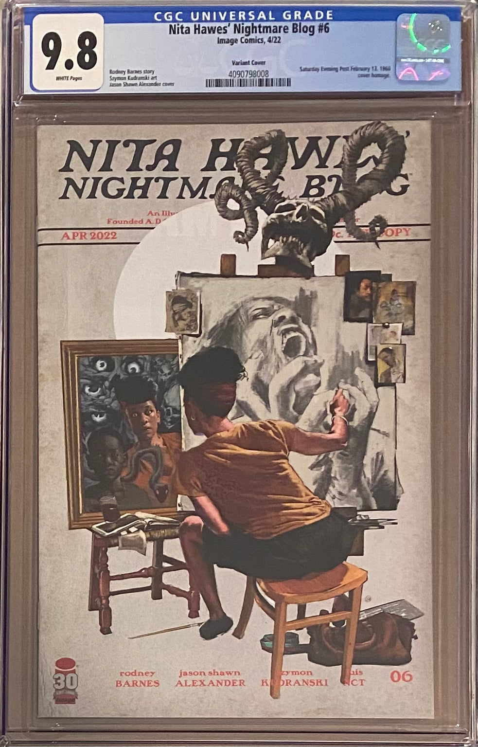 Nita Hawes' Nightmare Blog #6 Variant CGC 9.8