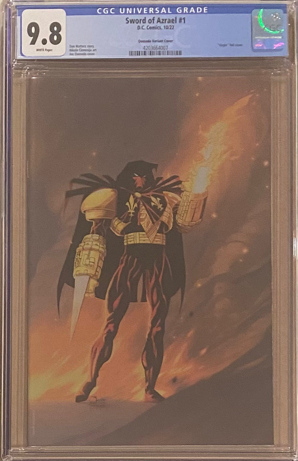 Sword of Azrael #1 Quesada 1:50 Foil Retailer Incentive Variant CGC 9.8